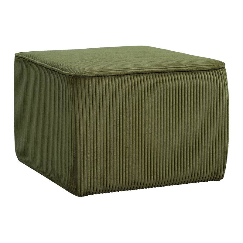 Christopher Knight Home - Mid-Century Modern Upholstered Corduroy Ottoman with Pocket Coil Comfort