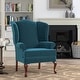 preview thumbnail 1 of 5, Estella Traditional Wingback Queen Anne Accent Chair in Velvet
