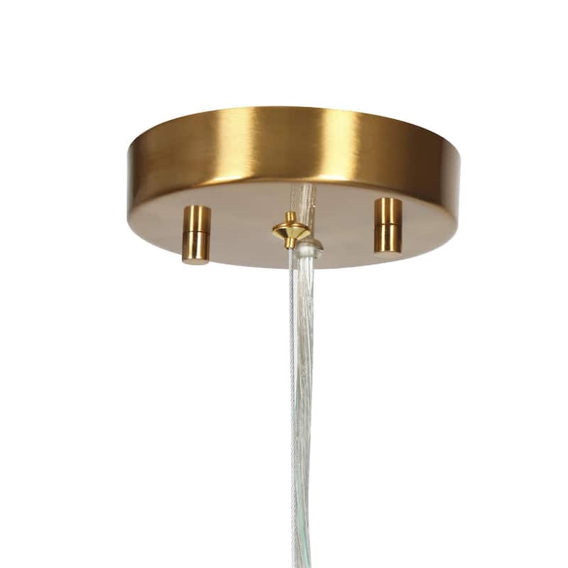 Modern Farmhouse Black Gold 1-Light Pendant Light Dome Island Lights for Dining Room