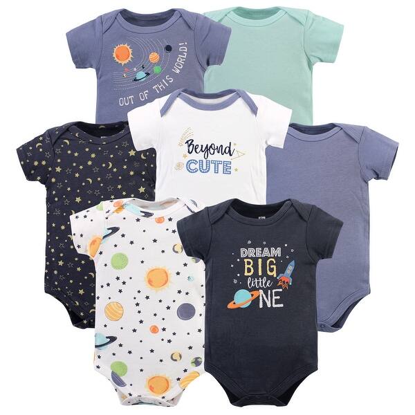 slide 1 of 1, Hudson Baby Infant Boy Cotton Bodysuits, Solar System 0-3 Months - Solar System