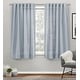 preview thumbnail 28 of 37, ATI Home Bella Sheer Hidden Tab Top Curtain Panel Pair 54x63 - Melrose Blue