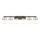 preview thumbnail 6 of 28, Innovations Lighting Pilaster II Cylinder - 6 Light 7" Wall-Mounted Bath Vanity Light Matte White/Matte Black