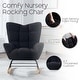 preview thumbnail 20 of 33, HOMYKA Teddy Rocking Chair Nursery Glider Modern Accent Armchair with High Backrest