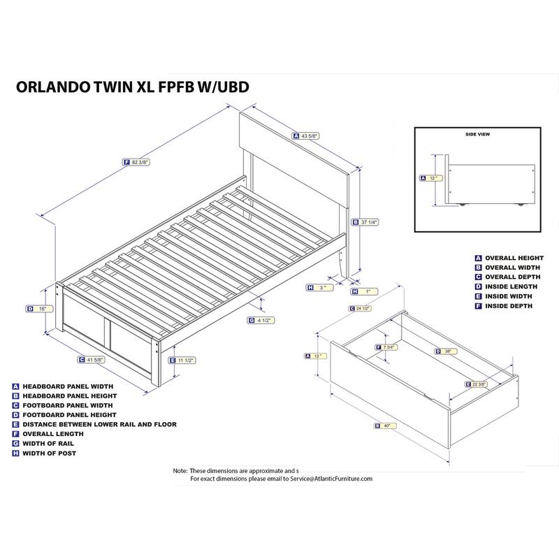 Platform Bed - Storage Drawers & Flat Panel Footboard - Modern Bedroom Furniture