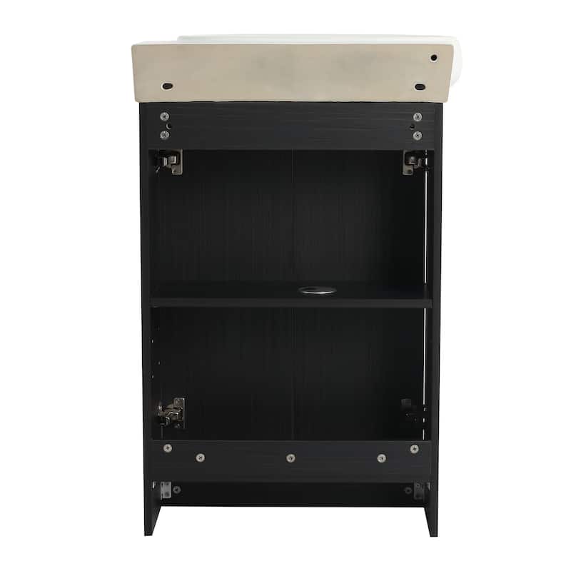 Bathroom Vanity With Sink In 16/18/23 Inch, Floating/Freestanding Bathroom Vanity With Soft Close Door
