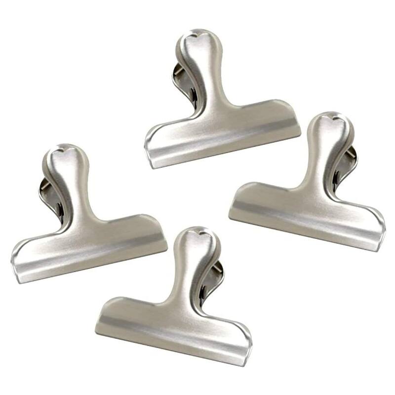 Norpro Stainless Steel Food Storage Mini Bag Clips - 4 Pack - 4 Pack - Silver - 4 Pack