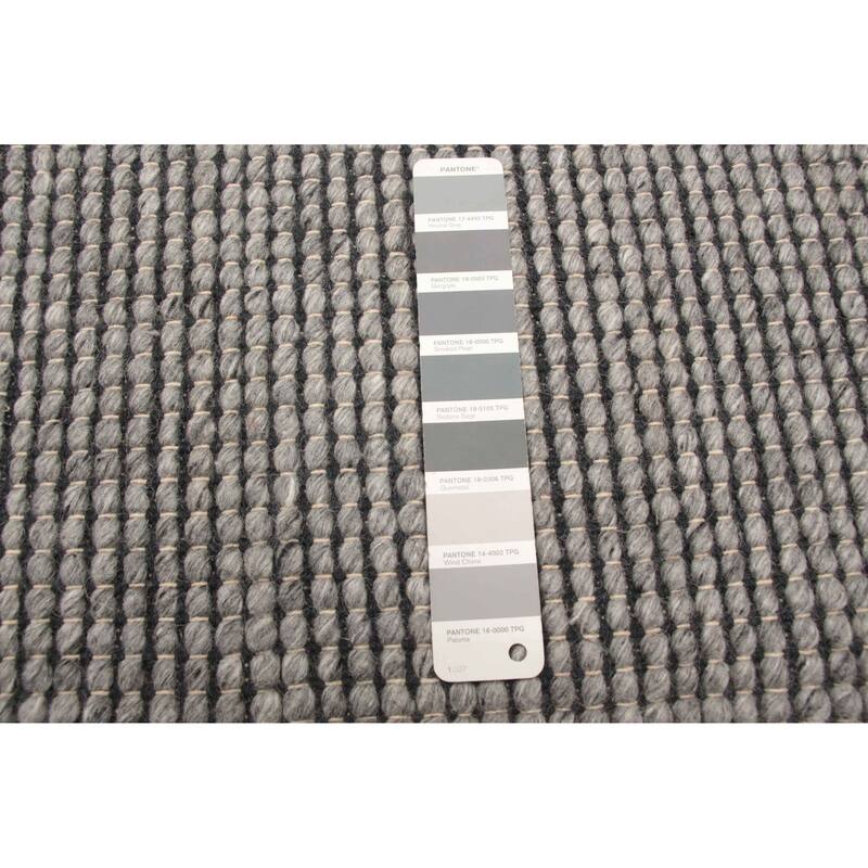 ECARPETGALLERY Braid weave Sienna Grey Wool Rug - 5'3 x 8'0