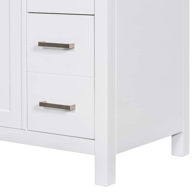 [Cabinet Only] 36" White Bathroom Vanity (Sink not included)