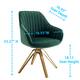 Art Leon Classical Swivel Office Accent Arm Chair with Golden Legs