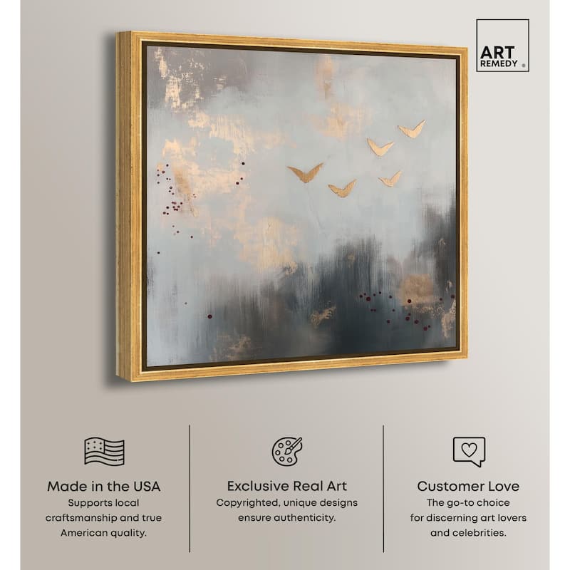 Golden Nebula Canvas by Art Remedy