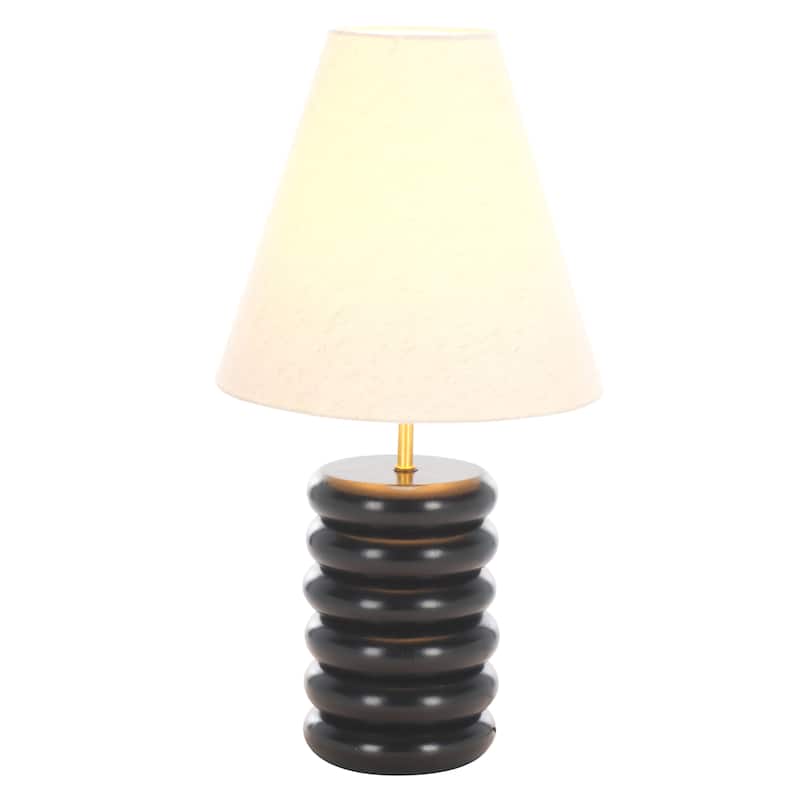 SAFAVIEH Lighting Solani Table Lamp 22-Inch Stacked Base Design - 12"W x 12"D x 22"H