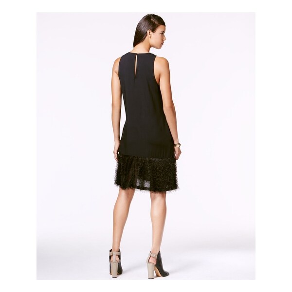 black knee length shift dress