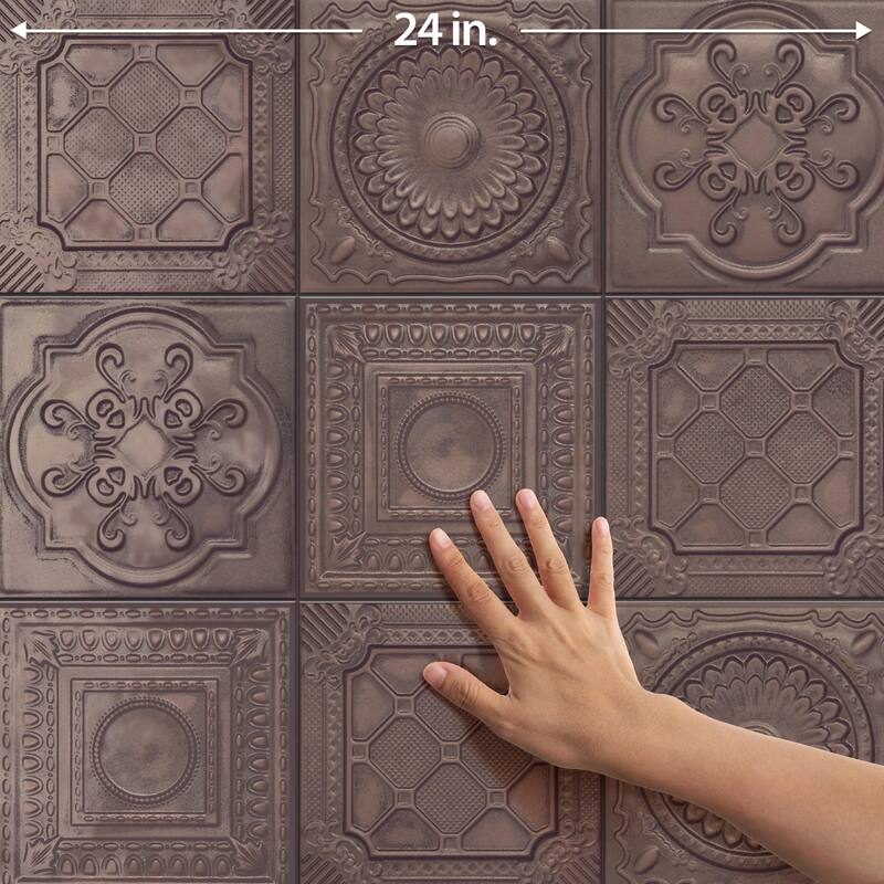 Merola Tile Ritz Metallo Copper 7-7/8" x 7-7/8" Ceramic Wall Tile