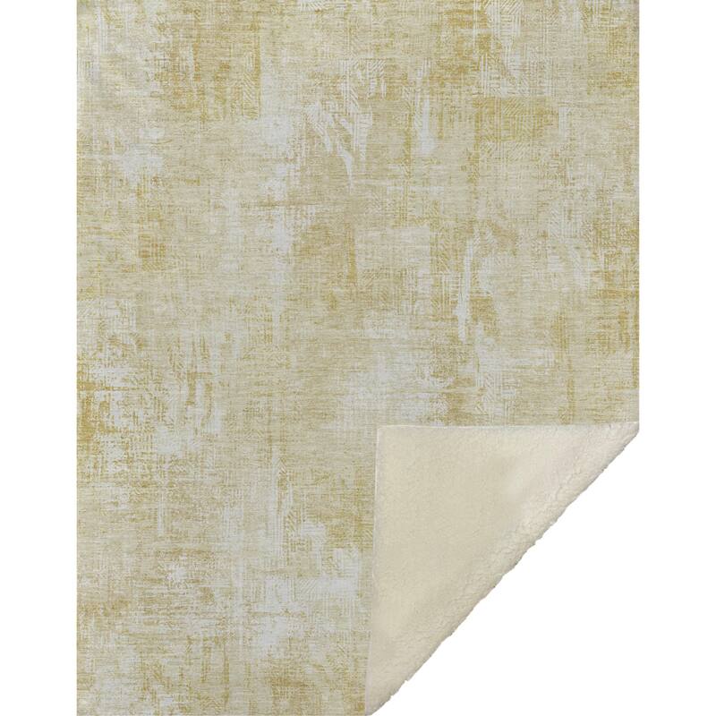 Premium Machine Washable Abstract Modern Sherpa Throw Blanket