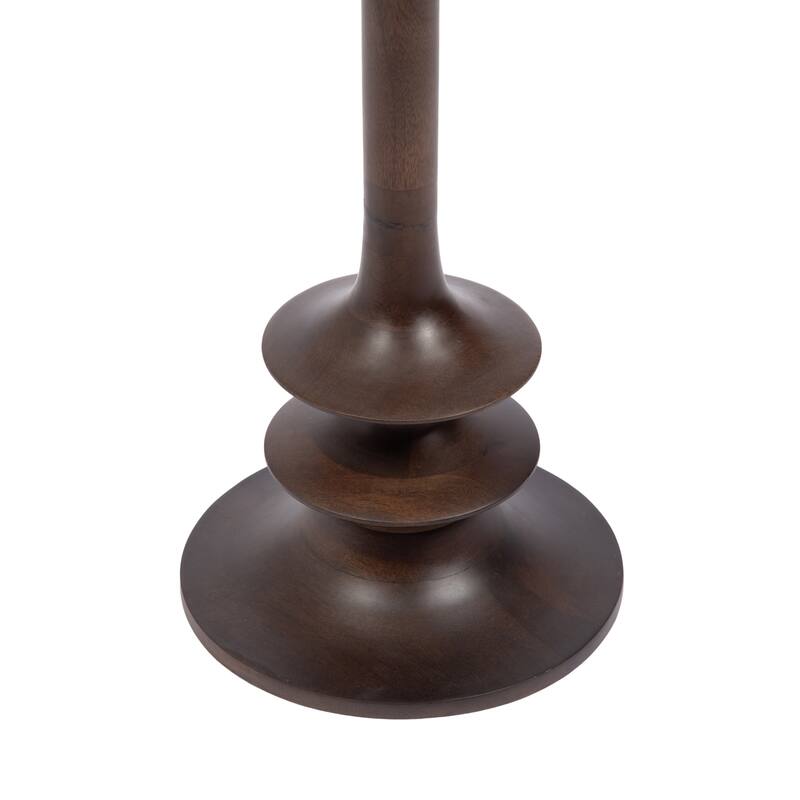 Kate and Laurel Squires Marble and Wood Side Table - 16x16x24