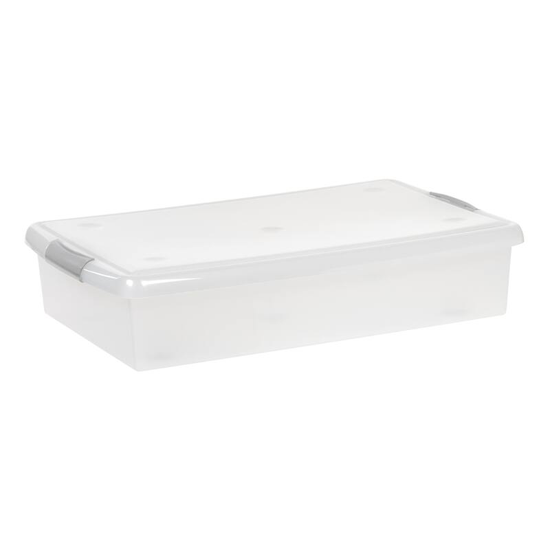 IRIS USA® Store and Slide Box 40 Qt Buckle Lid - Gray
