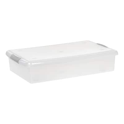 IRIS USA® Store and Slide Box 40 Qt Buckle Lid - Gray