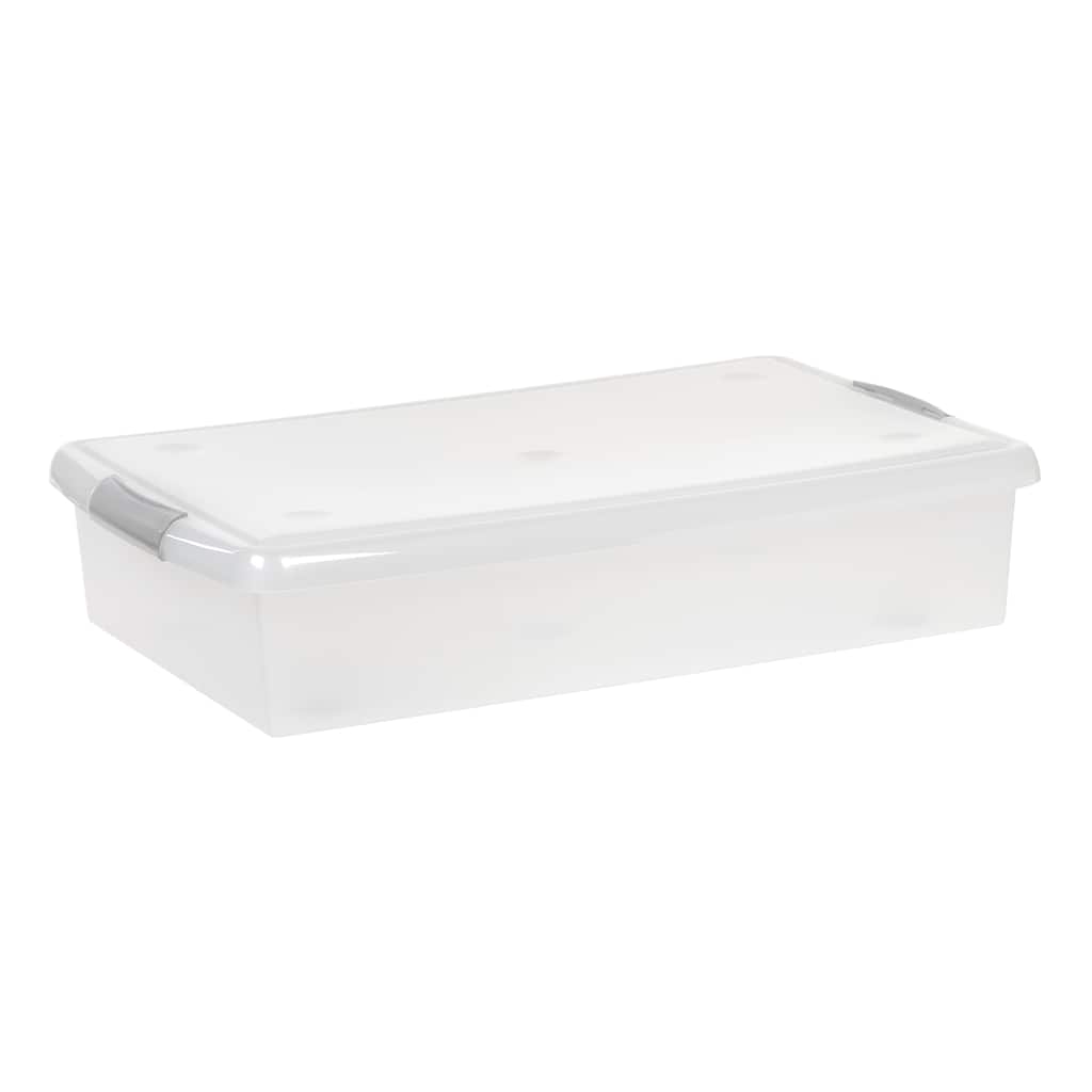 IRIS USA® Store and Slide Box 40 Qt Buckle Lid - Gray
