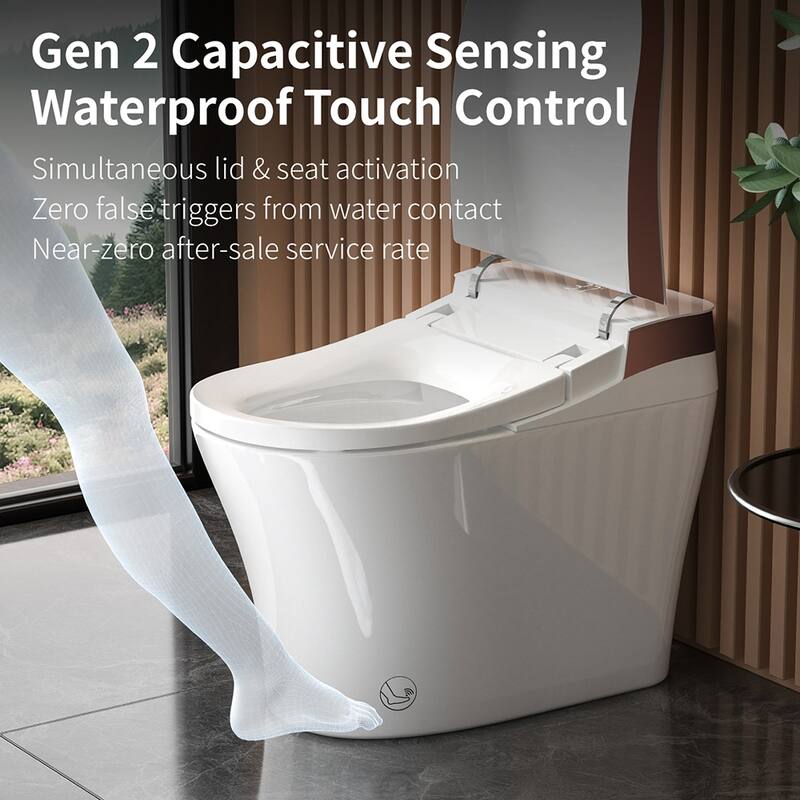 Smart Toilet Bidet One Piece Elongated with Built In Tank. Auto Open Close. Heated Seat. Warm Water. Dryer. CSA Certified