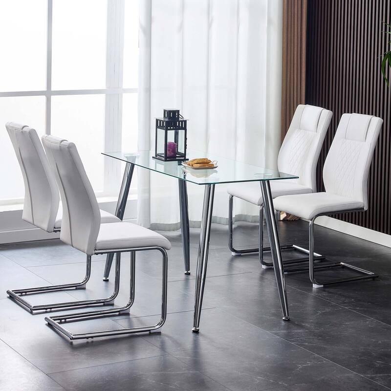 Dining Chairs with Faux Leather,Side Chairs(Set of 8)