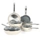 preview thumbnail 10 of 37, Sur La Table Kitchen Essentials 10 Piece PFA Free Titanium Ceramic Nonstick Interior Forged Aluminum Cookware Pots and Pans Set Off-White