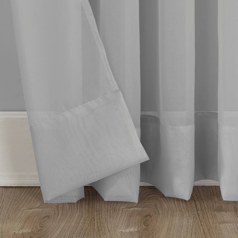 No. 918 Emily Voile Sheer Grommet Curtain Panel- Single Panel