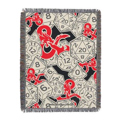 Dungeons & Dragons Logo Dice Woven Tapestry Throw
