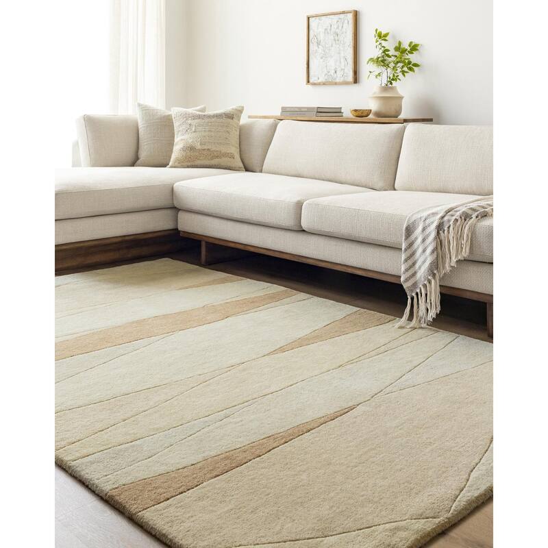Livabliss Forum Mid-Century Abstract Area Rug - 2'6" x 8' - Brown/Tan