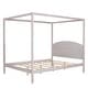 preview thumbnail 26 of 27, King /Queen Size Canopy Platform Bed with Headboard and Support Legs, Grey/Brown