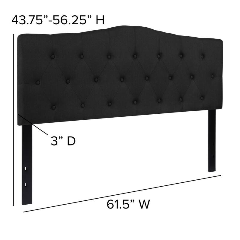 Arched Button Tufted Upholstered Headboard