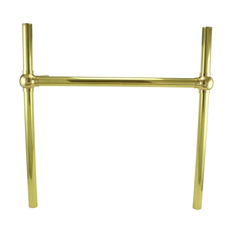 Belle Epoque White Bathroom Console Sink with Brass Bistro Legs and Widespread Faucet Holes