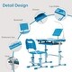 preview thumbnail 26 of 25, Ukuowu Height Adjustable Child's School Study Kids Desk and Chair Set with Tilt Desktop, LED Light, Storage Drawer, Book Stand