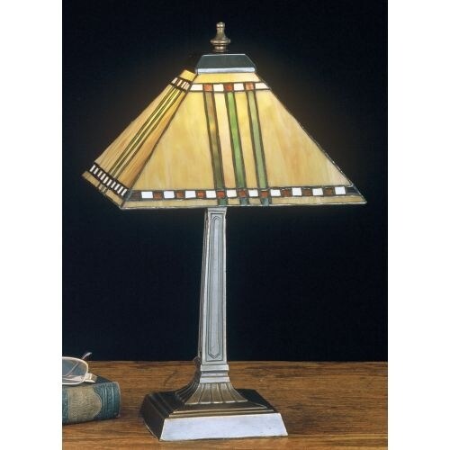 Meyda Tiffany 26509 Stained Glass / Tiffany Accent Table Lamp from the Prairie Corn Collection - n/a
