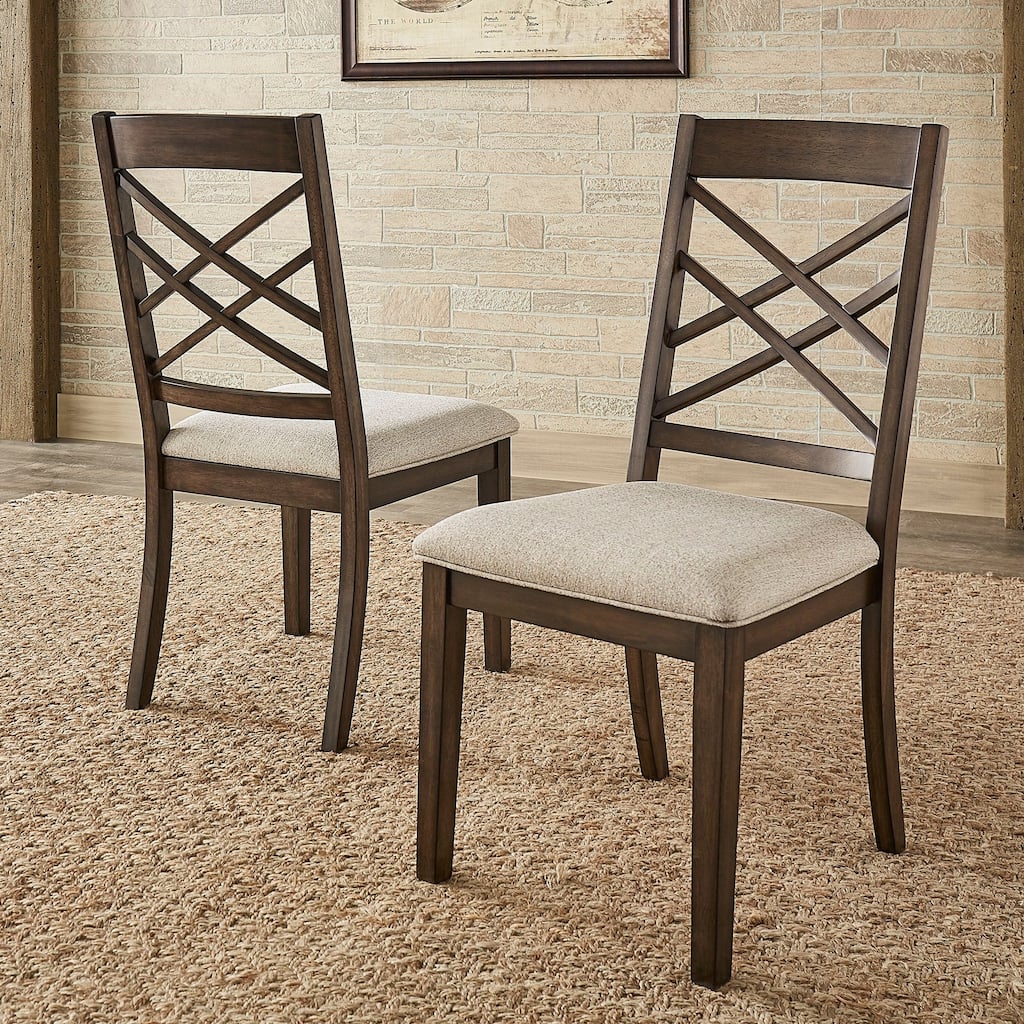 Sylvestra Espresso Finish Dining Chairs (Set of 2)
