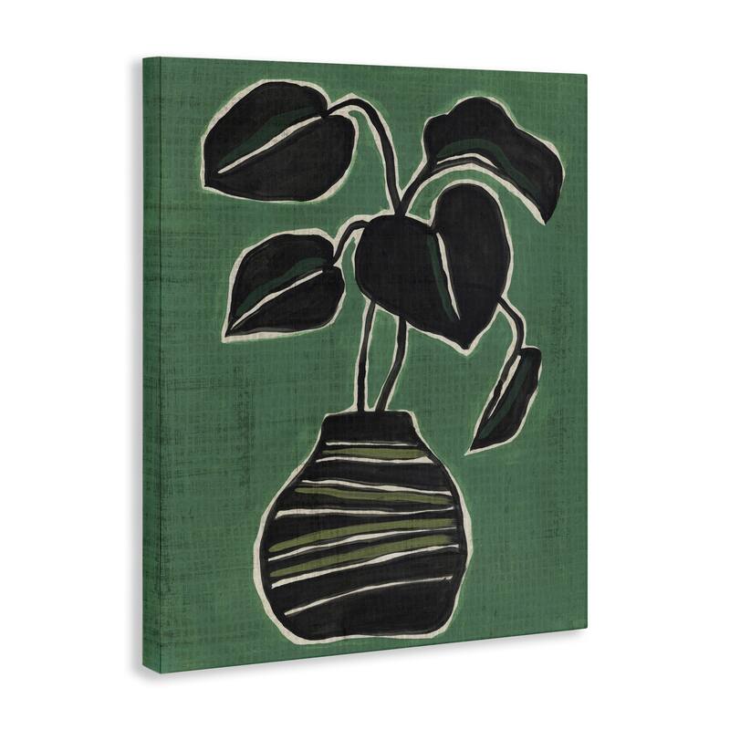 Stupell Green Hued House Plant Canvas Wall Art Design By June Erica Vess