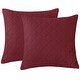 preview thumbnail 22 of 39, Subrtex Throw Pillow Simple Square Covers,2pcs Wine