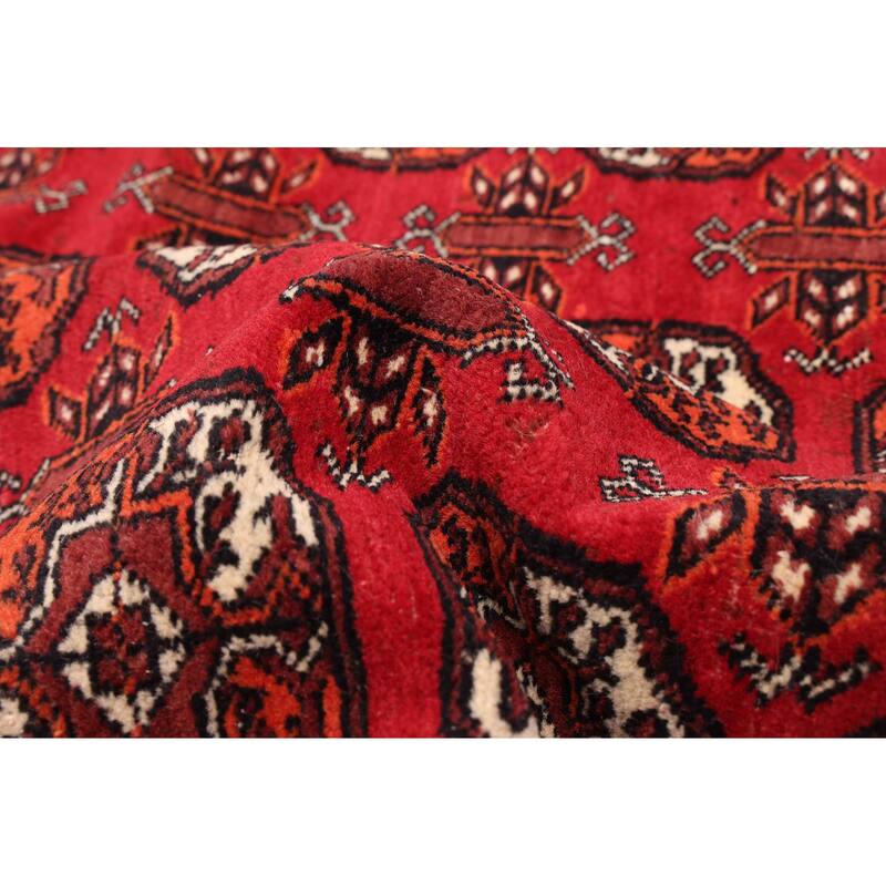 ECARPETGALLERY Hand-knotted Finest Peshawar Bokhara Red Wool Rug - 4'3 x 6'1