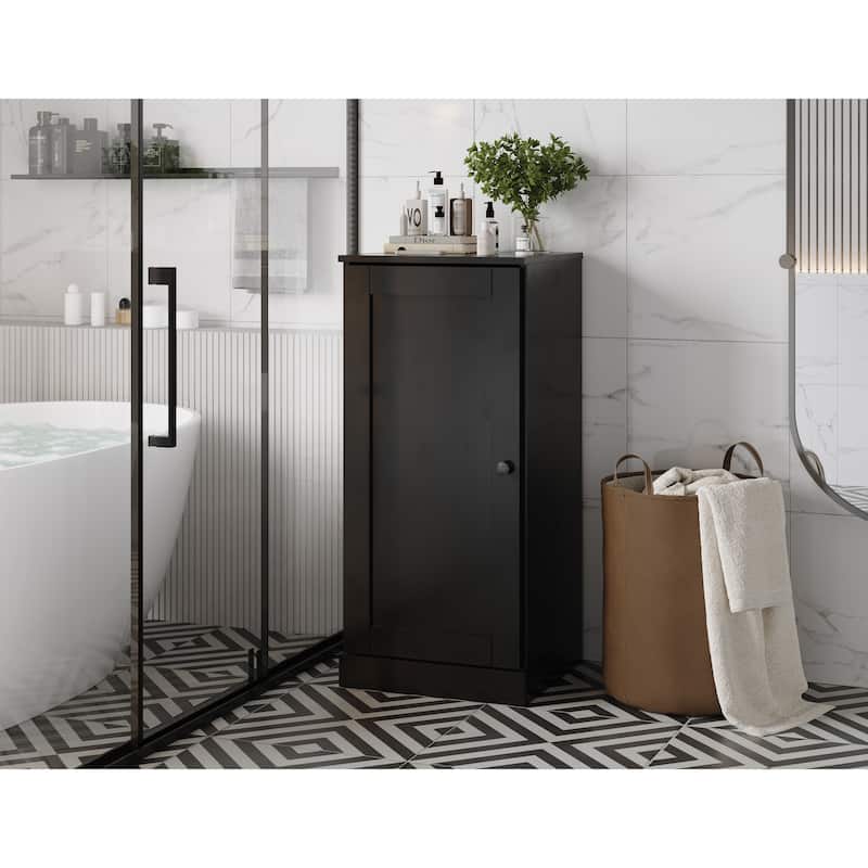 Palace Imports 100% Solid Wood 16.5" Bathroom Storage Cabinet with Shaker Door and Adjustable Shelves