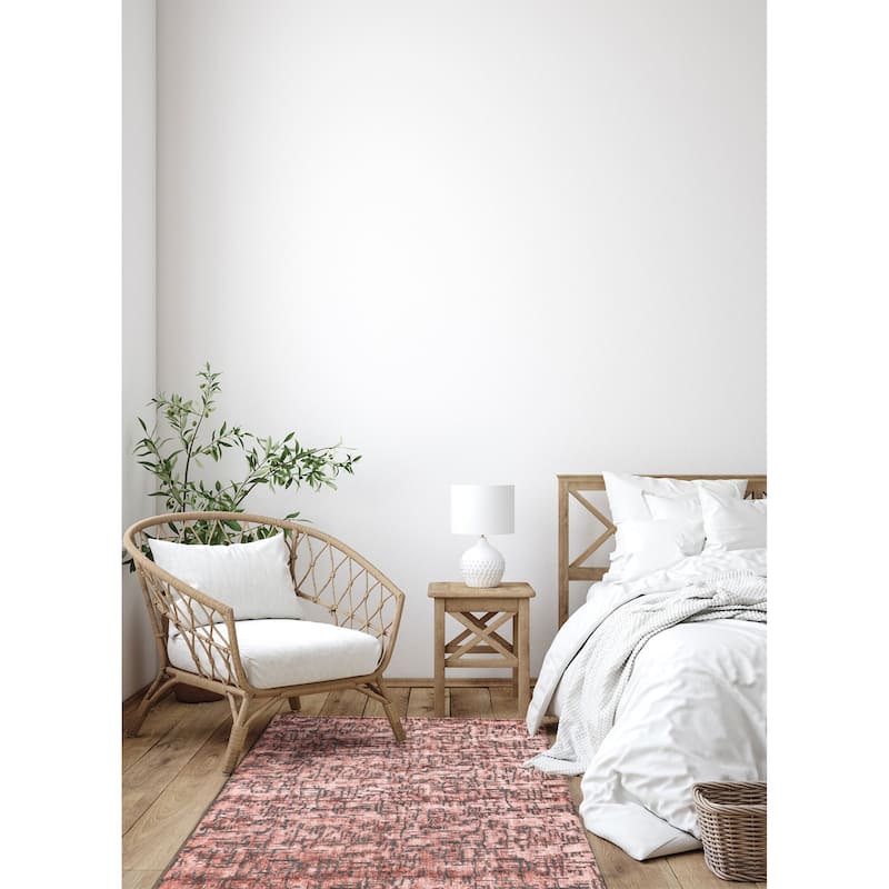 ECARPETGALLERY Hand-knotted Elysian Salmon Rug - 4'11 x 7'9