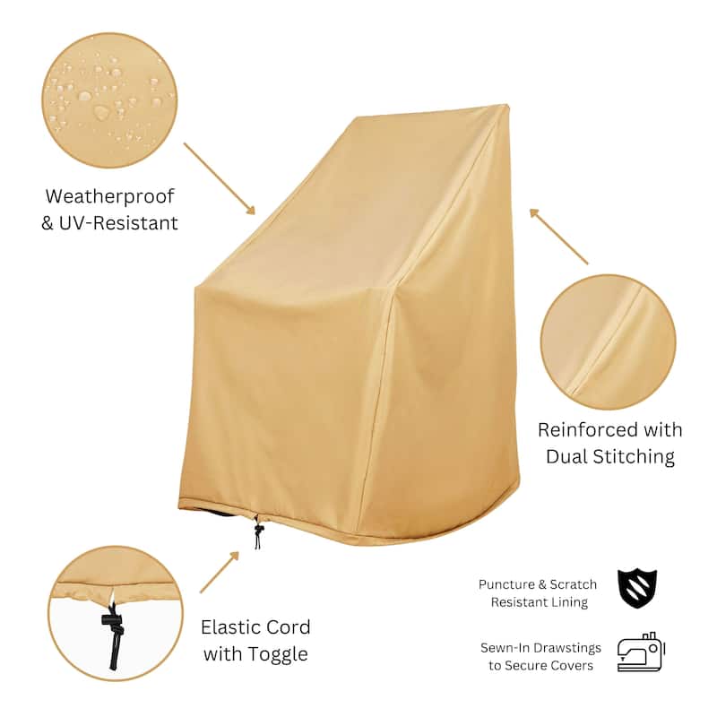 SnugShield Waterproof Rocking Chair Cover 45.25"H x 34.25"D x 27.25"W