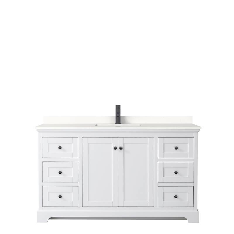 Avery 60-inch Single Vanity, Quartz Top