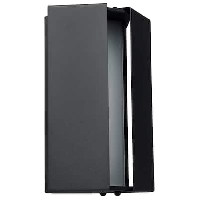 Peak LED Wall Sconce CCT Selectable Matte Black Finish