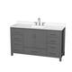 Option Dark Gray / White Quartz Top / Brushed Chrome