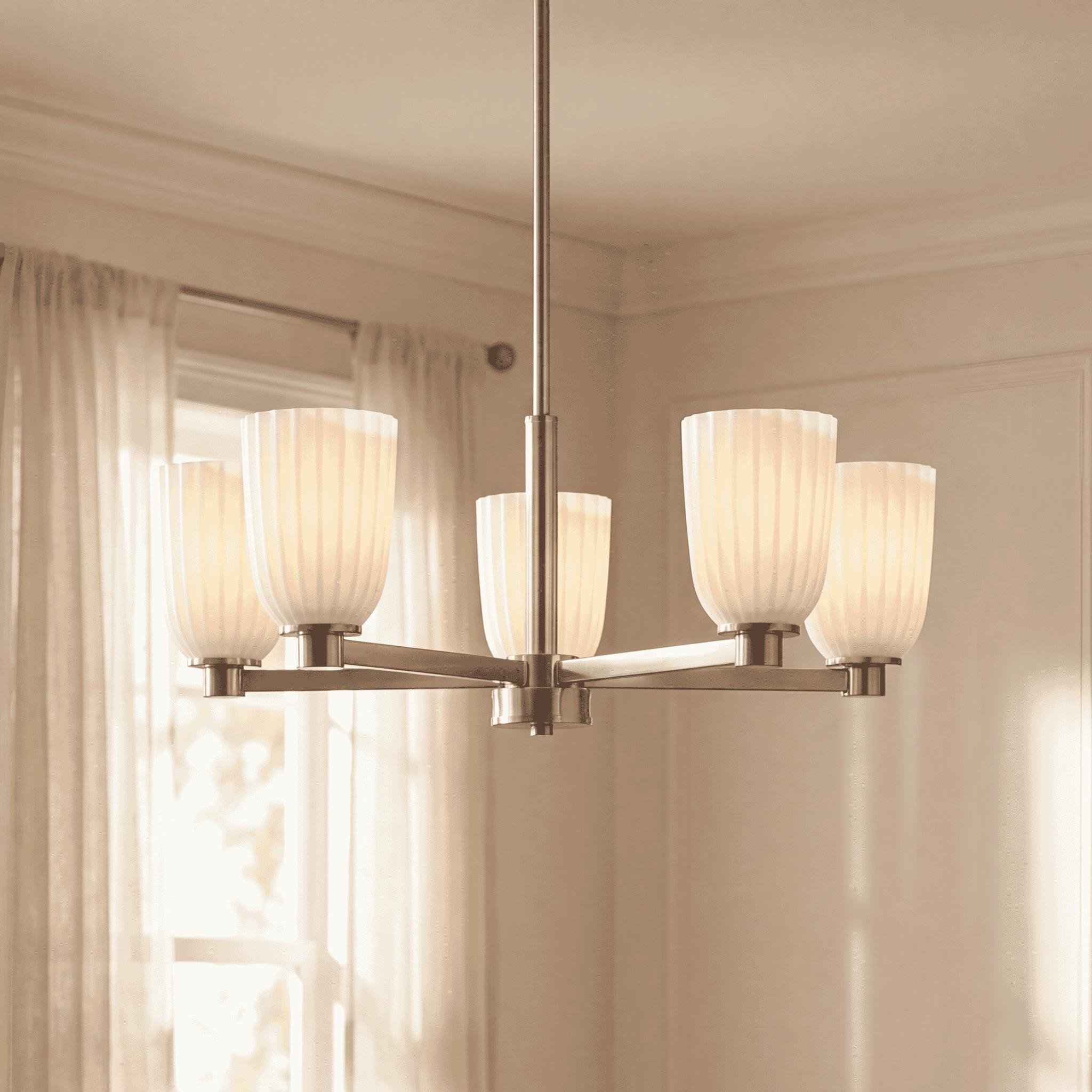 Baldwin 5-Light Chandelier in Satin Nickel
