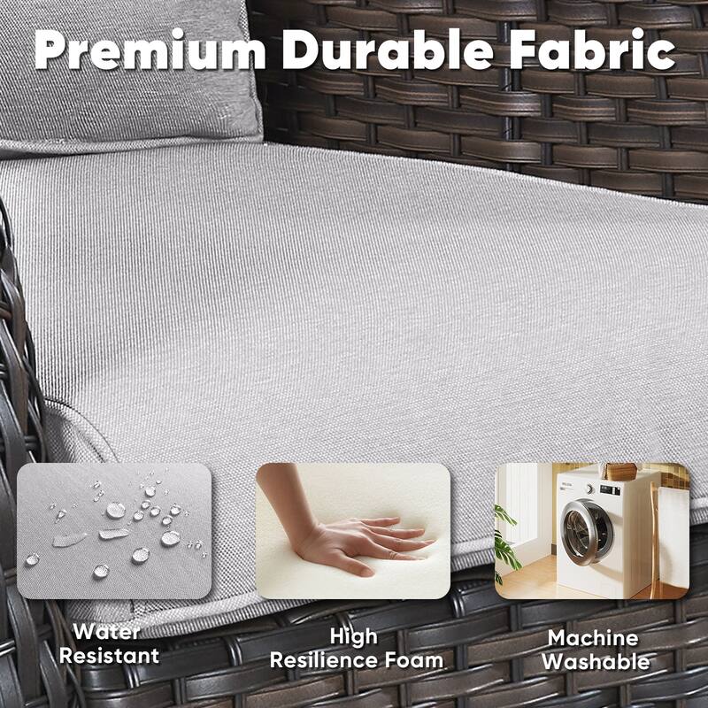 Pocassy Swivel Chairs Glider Chair with Cushion