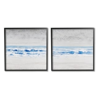 Stupell Abstract Rolling Beach Waves Nautical Shoreline Landscape 2 ...