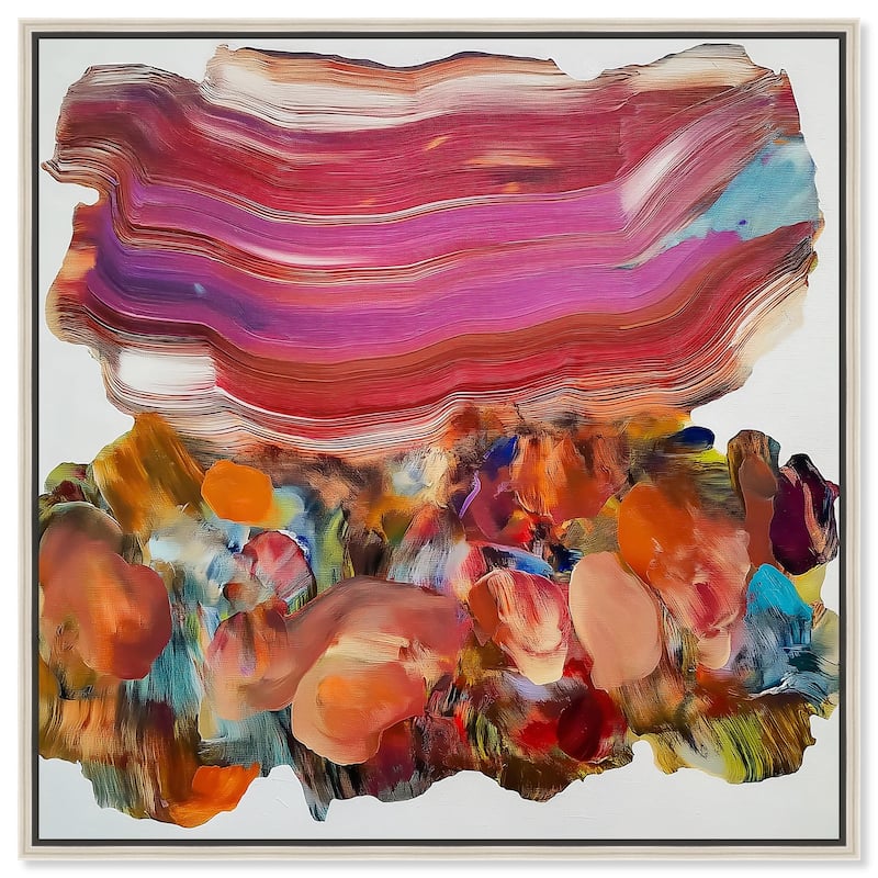 Flow State I Canvas by Art Remedy - 30" x 30" - Silver