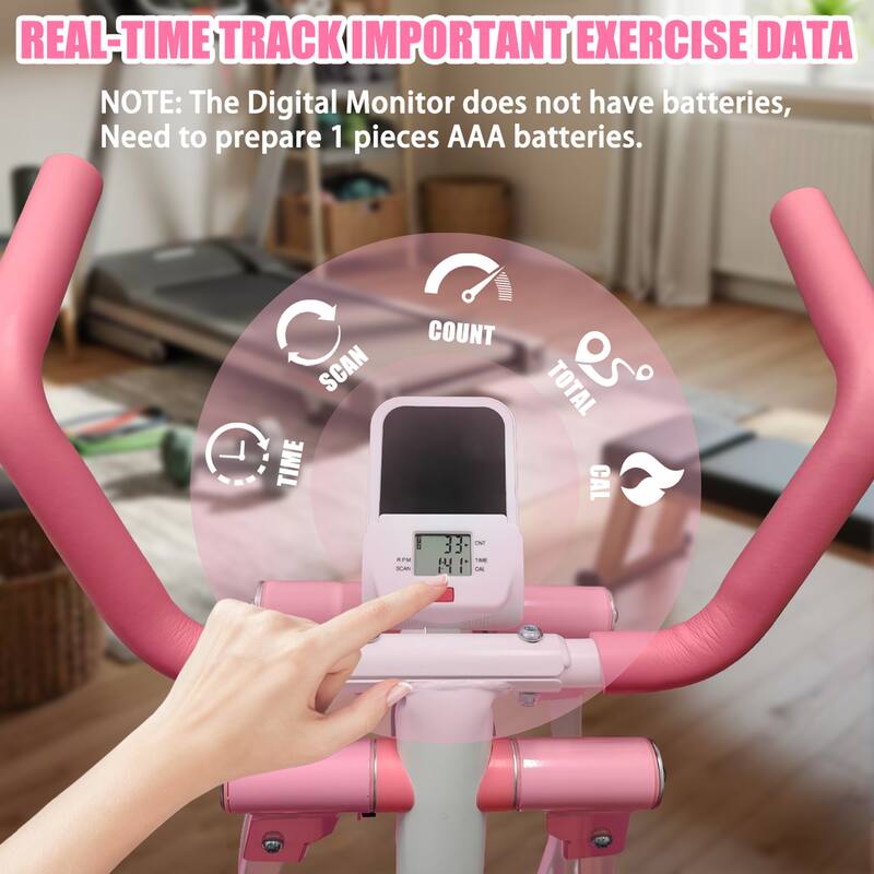 Air Walking Elliptical Machine, Foldable Cardio Cross Trainer Glider for Full-Body with LCD Display