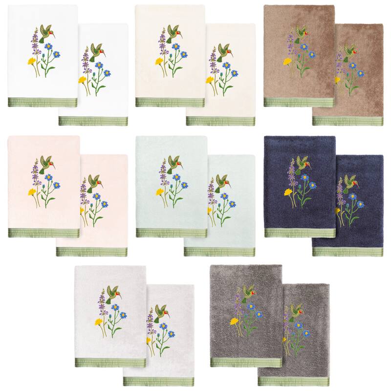 Authentic Hotel and Spa Turkish Cotton Hada 2 PC Hand Towel Set