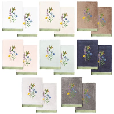 Authentic Hotel and Spa Turkish Cotton Hada 2 PC Hand Towel Set